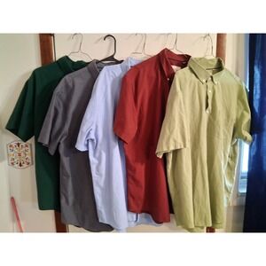 Oxford‎ Mens Luxury Collection Short Sleeve Button Down Lot Of 5 2X EUC